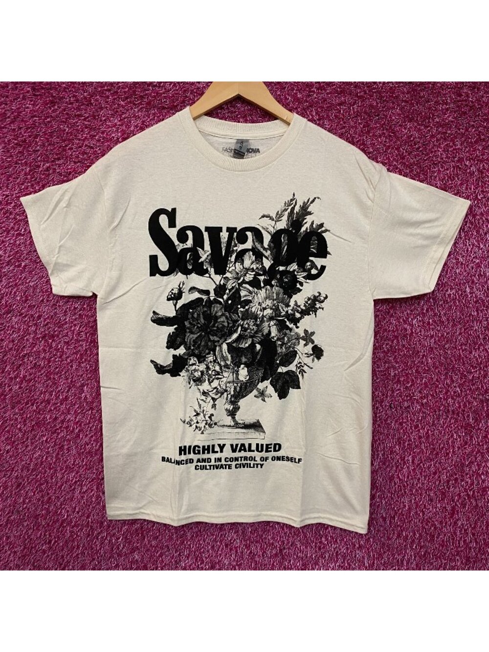 Fashion Nova Savage Flora Graphic T-Shirt Medium